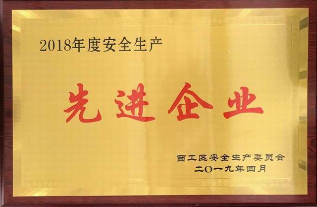 44.2018年度安全生産先進(jin)企業(yè) 2019.4